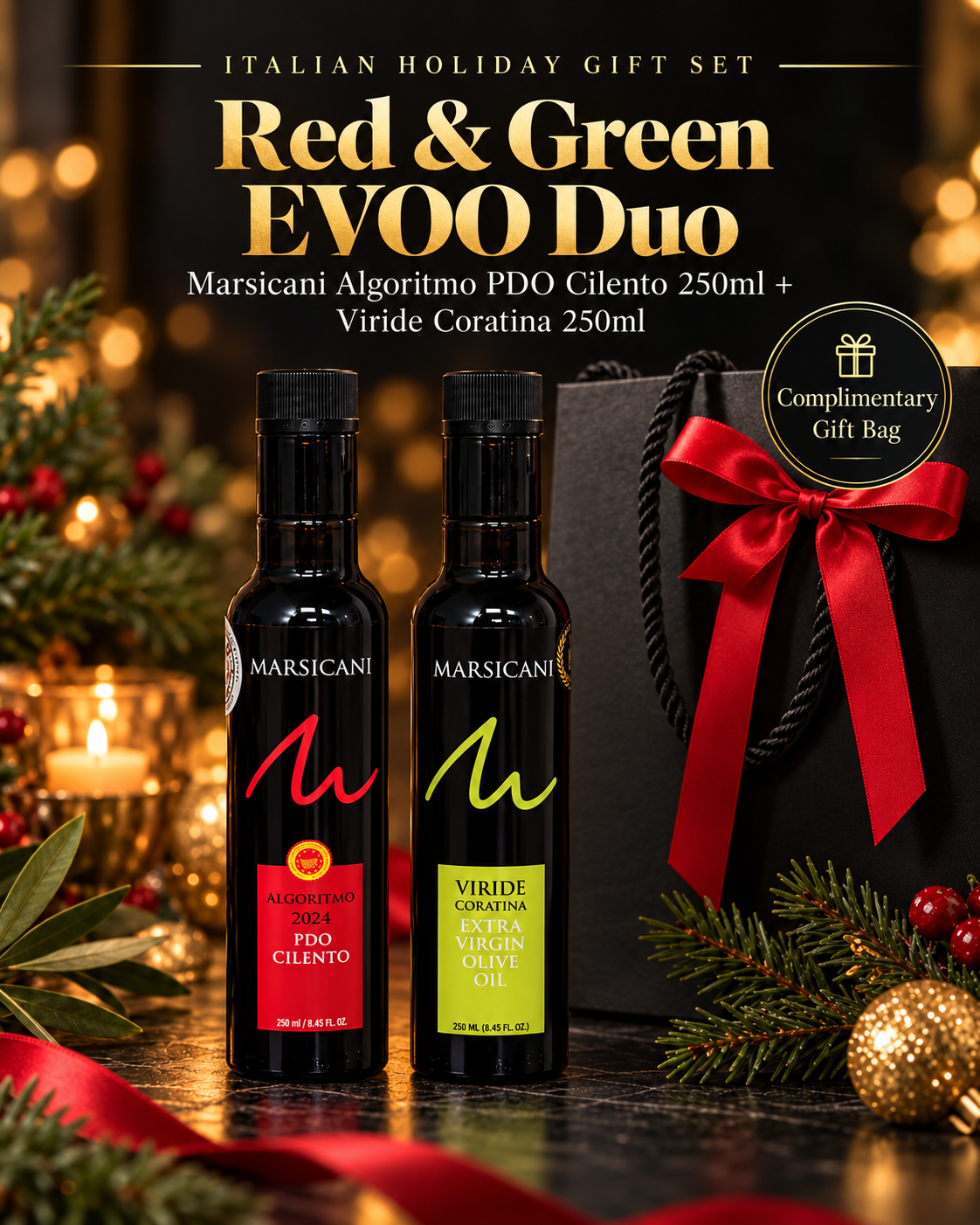 Marsicani Red & Green EVOO Duo (2 × 250ml)